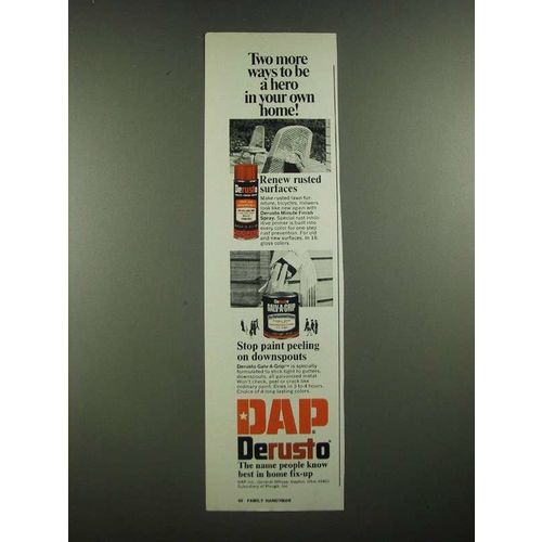 1976 Dap Derusto and Galv-a-Grip Ad - Two More Ways to be a Hero