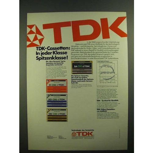 1979 TDK Cassette Tapes Ad - in German