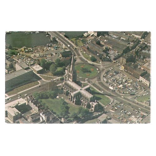 ST. MARY REDCLIFFE, BRISTOL used vintage postcard 1982 postmark =