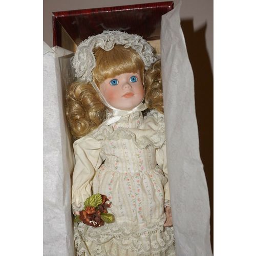 Dynasty Doll Collection "Georgi" Porcelain Musical Baby Girl Doll MIB