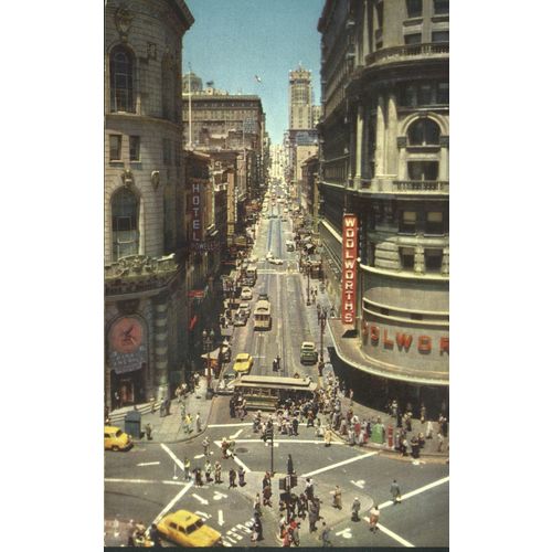 USA Postcard - Powell At Market Street, Turntable, San Francisco, California