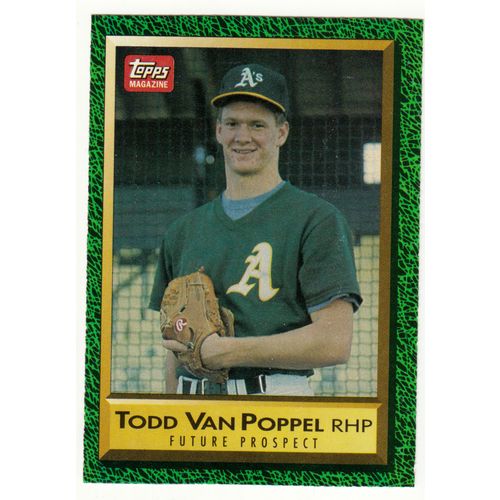 1991 Topps Magazine baseball TM38 Todd Van Poppel insert card –NM- Athletics