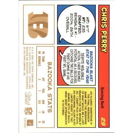 2005 Bazooka Chris Perry -GOLD #29