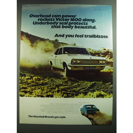 1969 Vauxhall Victor 1600 Car Ad - Overhead cam power rockets Victor 1600
