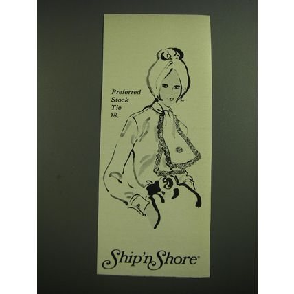1968 Ship'n Shore Preferred Stock Tie Advertisement