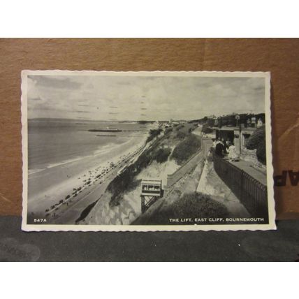 the lift, EAST CLIFF, BOURNEMOUTH, DORSET .used postcard 1966 pm =