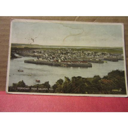 STORNOWAY, ISLE OF LEWIS, OUTER HEBRIDES used postcard by Valentine 1938 pm =