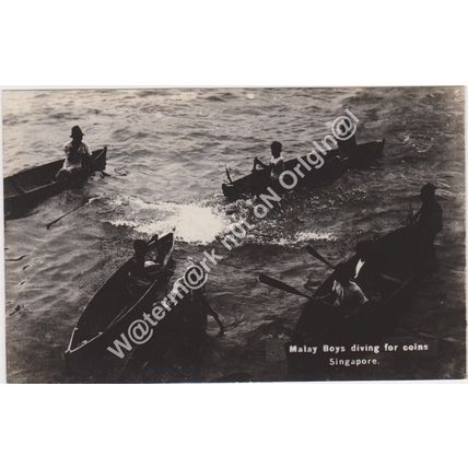 RP Malay boys diving for coins Singapore c1923