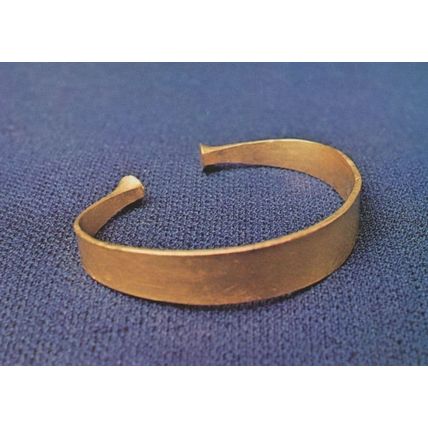 Gold Bracelet of 800 BC Found at Stanton Staffordshire Postcard