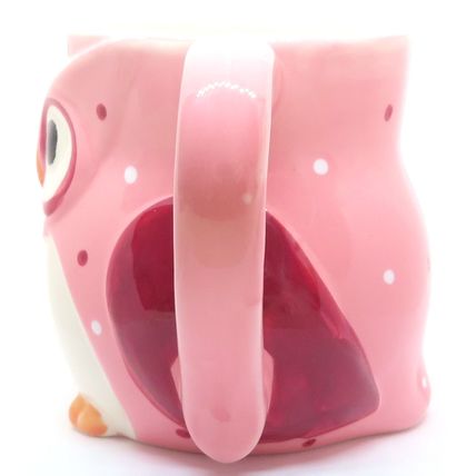 Pink Owl Shaped Mug Fine China 10 CM