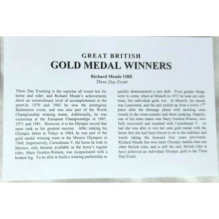 GOLD MEDAL WINNERS SIR STEVE REDGRAVE & RICHARD MEADE HAND SIGNED AUTOGRAPHS ON