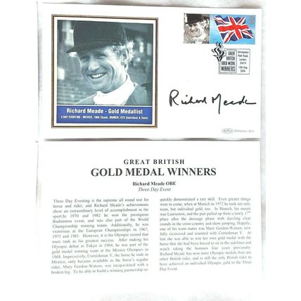 GOLD MEDAL WINNERS SIR STEVE REDGRAVE & RICHARD MEADE HAND SIGNED AUTOGRAPHS ON