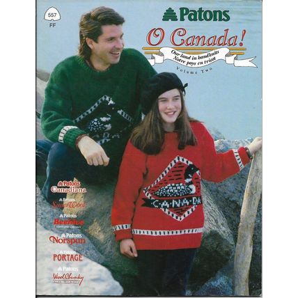 Patons Knitting Book 557 O Canada Volume Two ©1991 Jacket Pullover 11 projects