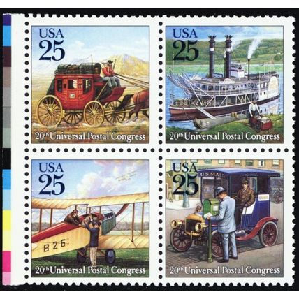 2437b, MNH 25¢ Dark Blue Color Omitted Error With Normal * Stuart Katz
