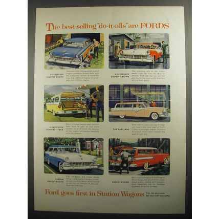 1956 Ford Advertisement - 8-passenger Country Squire, 8-passenger Country Sedan
