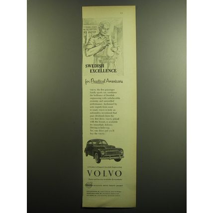 1958 Volvo Car Advertisement - Swedish Excellence for Practical Americans