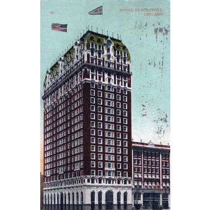 ZAYIX US Postcard Hotel Blackstone, Chicago, Illinois c1909 0324M0209