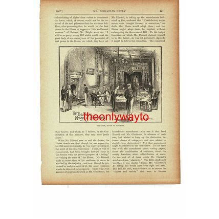 Tea Rooms, House Of Commons, London, 1860s, Book Illustration (Print), c1895
