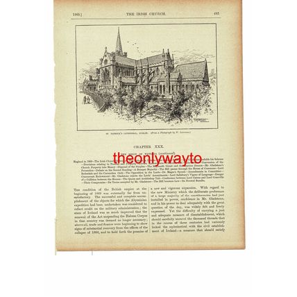 St Patrick's Cathedral, Dublin, Ireland,1860s, Book Illustration (Print), c1895