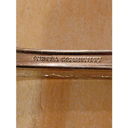 Vintage Oneida Community Par Plate Tablespoon Lot Of 3 Silverplated Floral