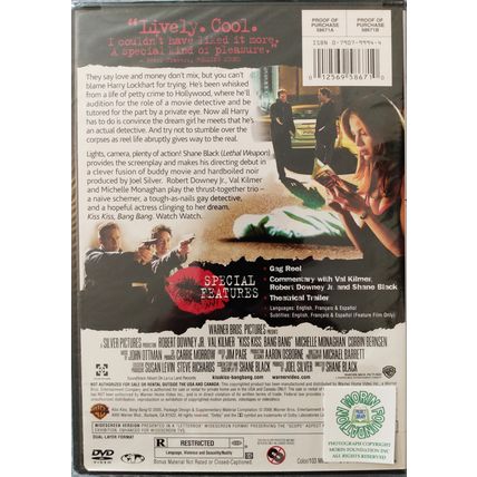 NEW SHRINKWRAPPED KISS KISS BANG BANG DVD stars ROBERT DOWNEY JR & VAL KILMER