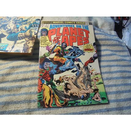 Adventures on PLANET OF THE APES 1 & 2! Marvel Comics, 1975! Both FN/FN+! $40.00
