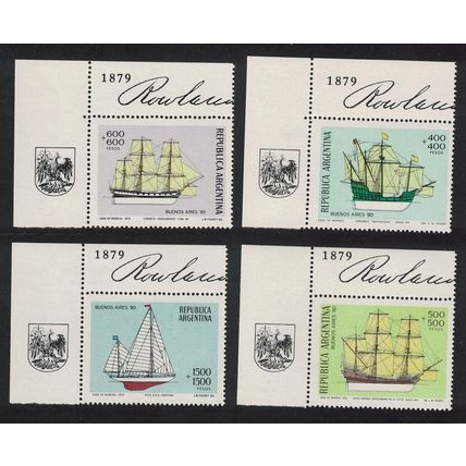 Argentina Sailing Ships 'Buenos Aires '80' Stamp Exhibition 4v 1979 MNH