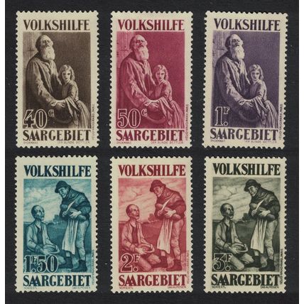 Saar Christmas Charity 6v 1928 MH SG#128-133