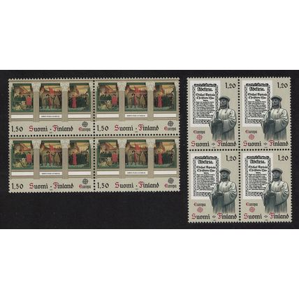 Finland Europa 2v Blocks of 4 1982 MNH SG#1020-1021