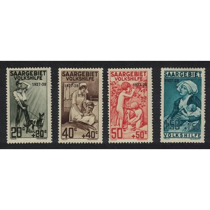 Saar Dog Army Medical Service Hospital Welfare Fund Optd '1927-28' 4v 1927