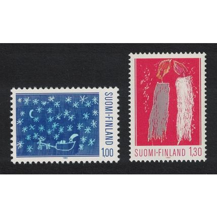 Finland Christmas Children's Drawings 2v 1983 MNH SG#1053-1054