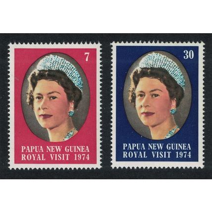 Papua NG Queen Elizabeth II - Royal Visit 2v 1974 MNH SG#268-269