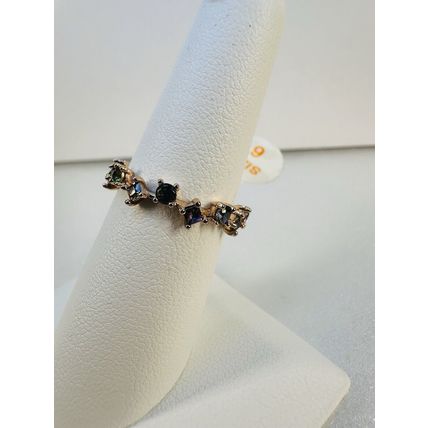 NWT Ring Bomb Party Sz6 RBP Full Wrap Rainbow Gems Rose Gold Pl Costume Jewelry