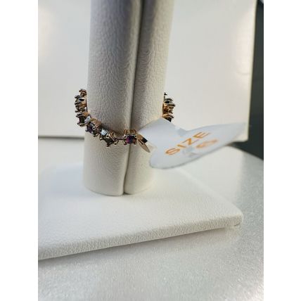 NWT Ring Bomb Party Sz6 RBP Full Wrap Rainbow Gems Rose Gold Pl Costume Jewelry