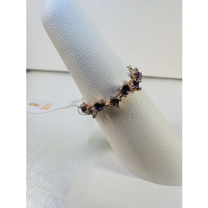 NWT Ring Bomb Party Sz6 RBP Full Wrap Rainbow Gems Rose Gold Pl Costume Jewelry
