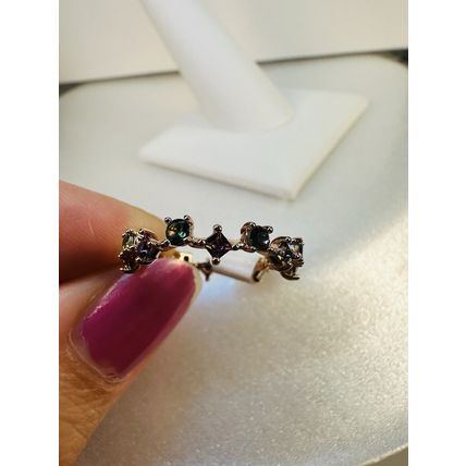 NWT Ring Bomb Party Sz6 RBP Full Wrap Rainbow Gems Rose Gold Pl Costume Jewelry