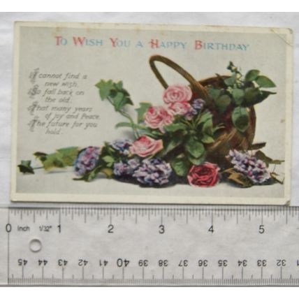 vintage postcard - To Wish You A Happy Birthday