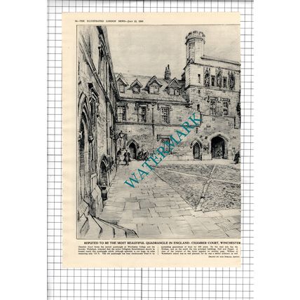 Winchester College - 1950 Article / Print