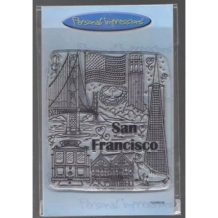 Personal Impressions. San Francisco Collage Stamp. Stamping Cardmaking Crafts