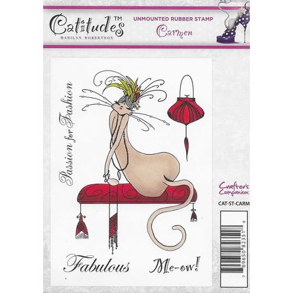 Crafter's Companion. Catitudes. Carmen Stamp Set. Stamping Cardmaking Crafts