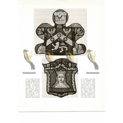 Arms of The Mercers & John Nicholls, Book Illustration (Print), 1934