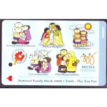 National Family Week 2000 S'pore TransitLink Train/Bus Card