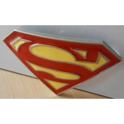 SUPERMAN Belt Buckle - Enamelled Metal - DC Comics Superhero Man Of Steel