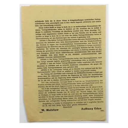 Original WW2 Soviet/Russian Air Drop Leaflet. - Code 1604 (and 1581). - 1942.