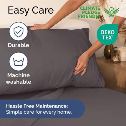 Extra Deep Queen Sheet Set - 6 Piece Breathable & Cooling Sheets - Hotel Luxury