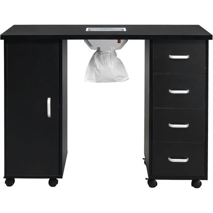 Nail Desk Manicure Table - Nail Tech Desk with Dust Collector - Nail Table with