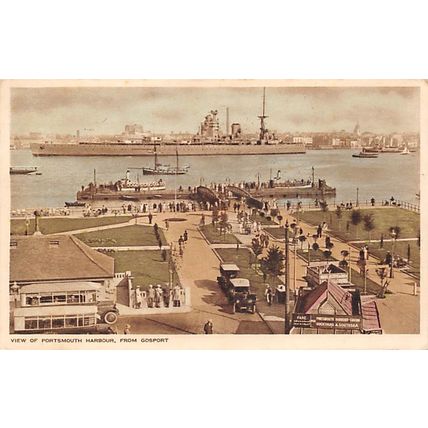View of Portsmouth Harbour from Gosport : colour printed view pu 1950