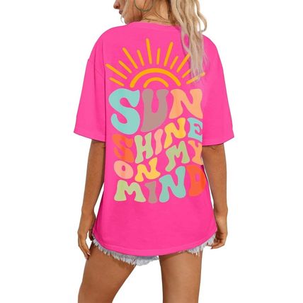 Bright Pink SUNSHINE ON MY MIND Graphic Tee