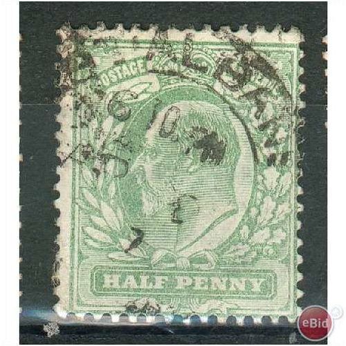 GB stamps 1902-10 -1/2d SG215 St Albans cancel 3