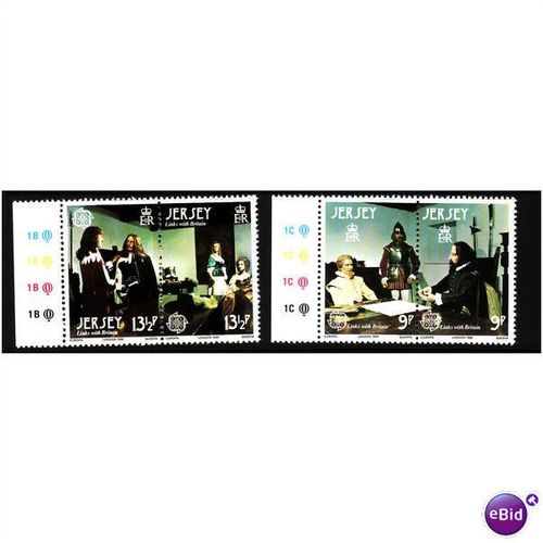 JERSEY 1980 EUROPA SET 4 VALS U/M MINT